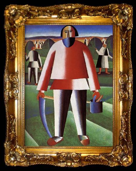 framed  Kasimir Malevich Cut Grazing-s People, ta009-2